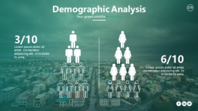 半透明整版色块填充 用户群体可视化占比PPT设计