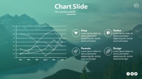 半透明杂志背景 折线图数据分析PPT演示文稿