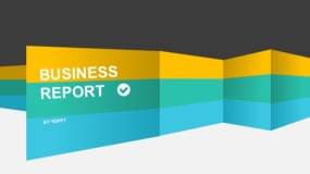 PPT封面版式 简约色块风格PPT图表