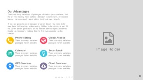 左文右图 6个圆形icon小图标1张大图PPT模型