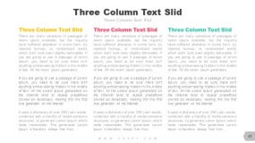 纯文字 左中右三分版式 3段文本PPT演示