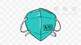 防疫一次性医用口罩元素免抠图片