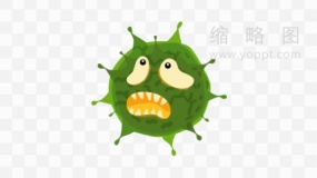 抗疫病毒元素PNG