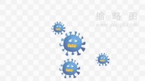 疫情防控病毒手绘效果PNG