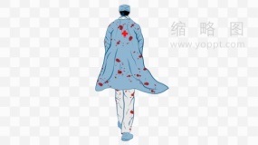 医院防疫英雄元素透明格式