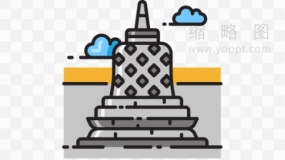 波罗浮屠世界建筑元素透明