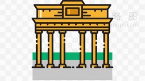 勃兰登堡门风景名胜效果免费png素材