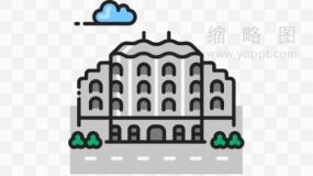 家米兰热门景点元素免抠图片