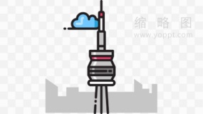 加拿大国家电视塔旅游胜地设计元素PNG文件