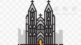 科隆大教堂旅游景点装饰素材透明