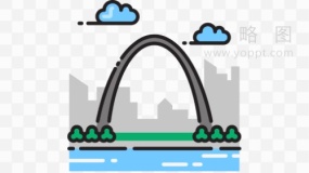 奇特电梯圣路易斯拱门世界建筑图片PNG透明图片