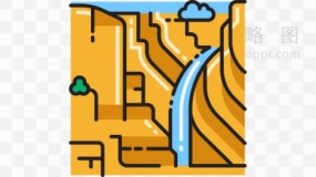 大峡谷建筑元素PNG格式