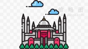 哈吉亚索菲亚热门建筑图案PNG文件