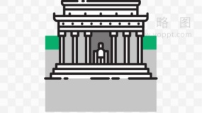 林肯纪念馆旅游景点特效PNG透明图片