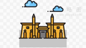 卢克索寺庙旅游地区装饰素材PNG格式