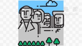 拉什莫尔山国家纪念公园知名建筑设计元素png图片