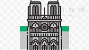 圣母大学地标建筑装饰素材png文件