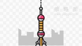 东方明珠广播电视塔风景热区图标免费下载png