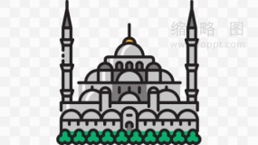 苏丹艾哈迈德清真寺风景热区图案