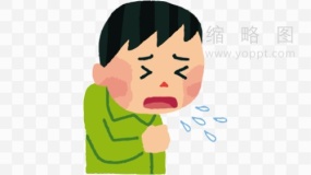 感冒发烧素材10咳嗽透明