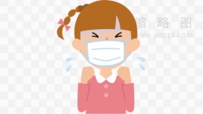 感冒发烧素材16用力打喷嚏png大图
