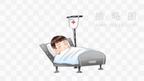 感冒发烧素材42输液透明