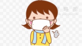 感冒发烧素材5戴口罩PNG格式