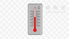 感冒发烧素材78温度计免抠