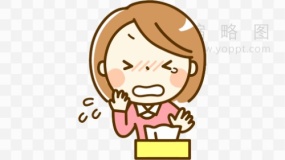 感冒发烧素材8流鼻涕透明图片