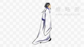 古代名人素材33 PNG透明图片