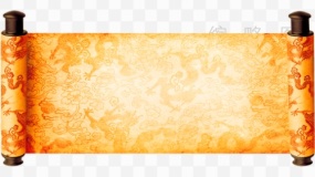 中国风卷轴图案免抠图片