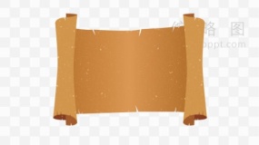 复古卷轴素材免费png素材