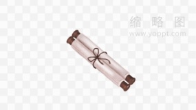 空白卷轴效果PNG文件