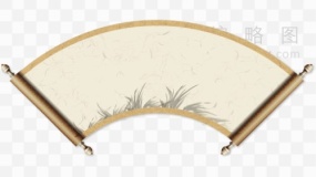 宣纸挂轴图片PNG免抠图