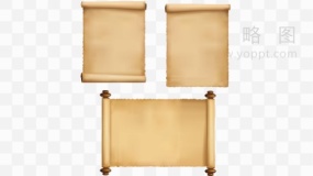 中国风画轴图案PNG文件