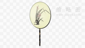 扇子元素PNG透明图片