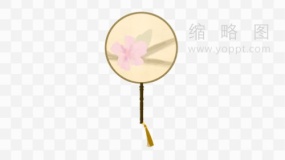 国风扇子元素png图片