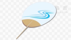 传统风扇子素材png文件