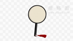 团扇画元素免抠png下载