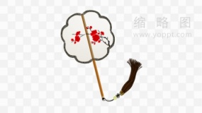 素雅扇子图案PNG格式