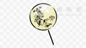 典雅小扇子元素png图片