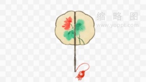 圆弧扇子素材透明