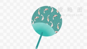 实物扇子素材PNG