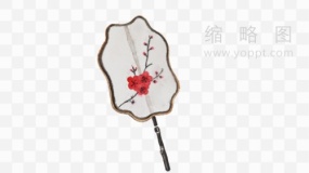 花纹团扇图片PNG免抠图