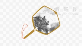 古风团扇元素免抠png下载