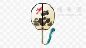 团扇实物图图案免费下载png