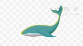卡通鲸鱼素材2 PNG