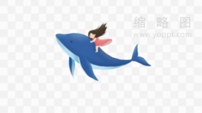 文艺鲸鱼素材28 免费png素材