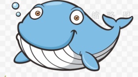 鲸鱼素雅设计素材31 免费下载png