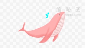 鲸鱼文雅设计素材56 透明图片